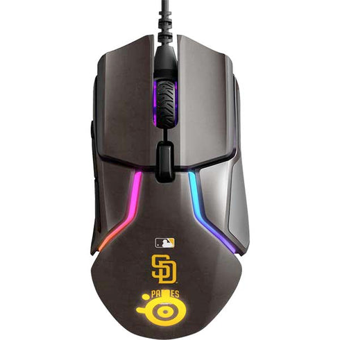 MLB San Diego Padres - Solid Distressed SteelSeries Rival 600 Gaming Mouse Skin