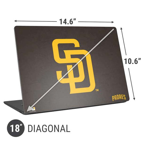MLB San Diego Padres - Solid Distressed Universal Laptop 18in (14.6 x 10.6in) Skin