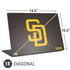 MLB San Diego Padres - Solid Distressed Universal Laptop 18in (14.6 x 10.6in) Skin