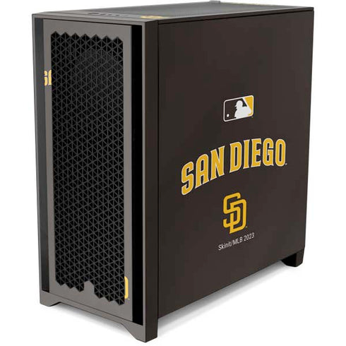 MLB San Diego Padres Alternate Jersey Corsair 4000D Tempered Glass Mid-Tower ATX Case Skin