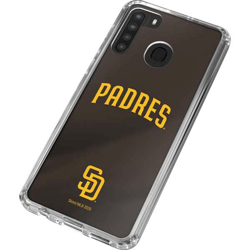 MLB San Diego Padres Alternate Jersey Galaxy A21 Clear Case