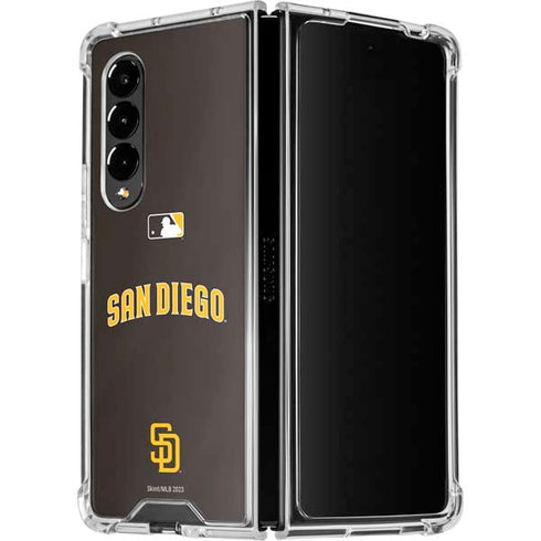 MLB San Diego Padres Alternate Jersey Galaxy Z Fold4 5G Clear Case