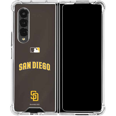 MLB San Diego Padres Alternate Jersey Galaxy Z Fold4 5G Clear Case