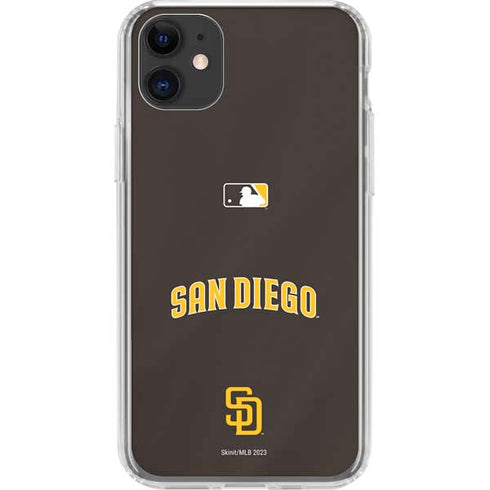 MLB San Diego Padres Alternate Jersey iPhone 11 Clear Case