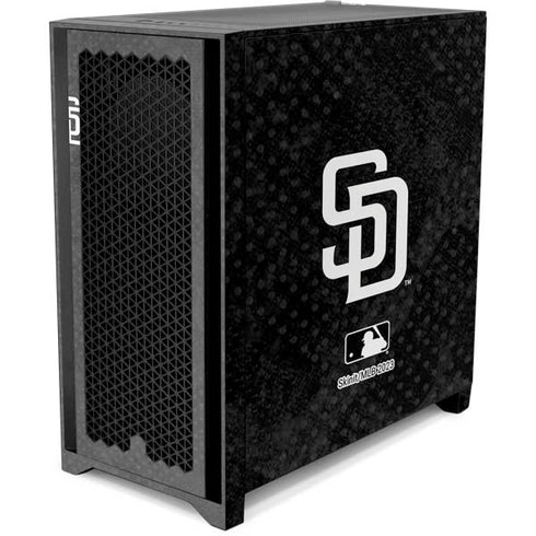 MLB San Diego Padres Dark Wash Corsair 4000D Tempered Glass Mid-Tower ATX Case Skin