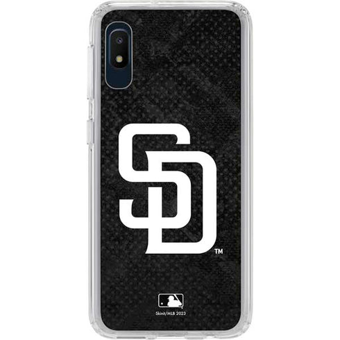 MLB San Diego Padres Dark Wash Galaxy A10e Clear Case