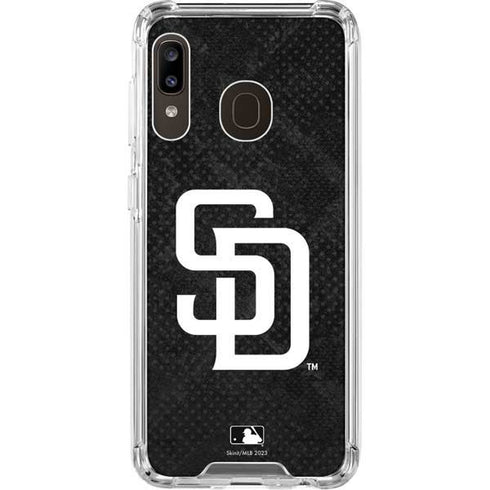 MLB San Diego Padres Dark Wash Galaxy A30 Clear Case