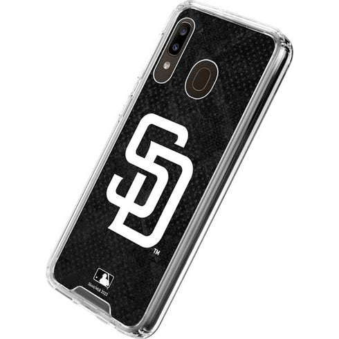 MLB San Diego Padres Dark Wash Galaxy A30 Clear Case