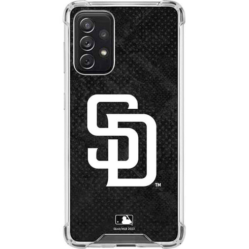 MLB San Diego Padres Dark Wash Galaxy A72 5G Clear Case