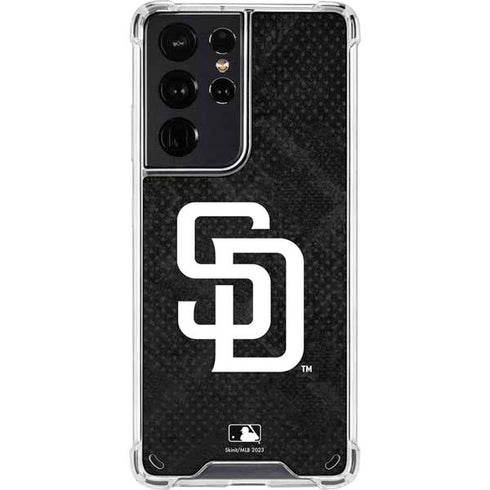 MLB San Diego Padres Dark Wash Galaxy S21 Ultra 5G Clear Case