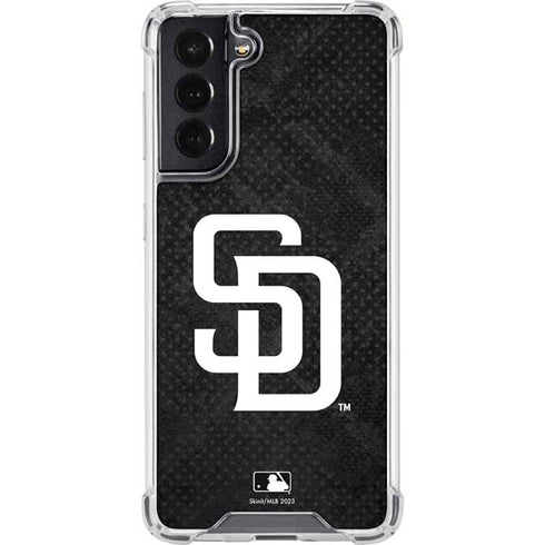 MLB San Diego Padres Dark Wash Galaxy S22 Clear Case