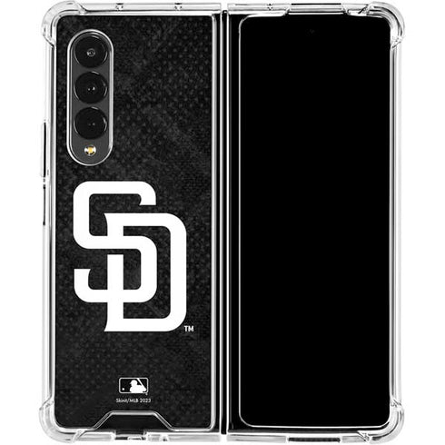 MLB San Diego Padres Dark Wash Galaxy Z Fold4 5G Clear Case