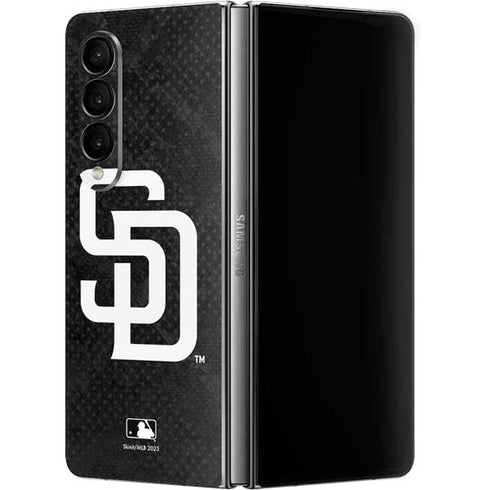 MLB San Diego Padres Dark Wash Galaxy Z Fold4 5G Skin
