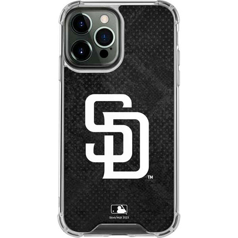 MLB San Diego Padres Dark Wash iPhone 15 Pro Max Clear Case