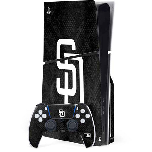 MLB San Diego Padres Dark Wash PS5 Slim Disk Bundle Skin