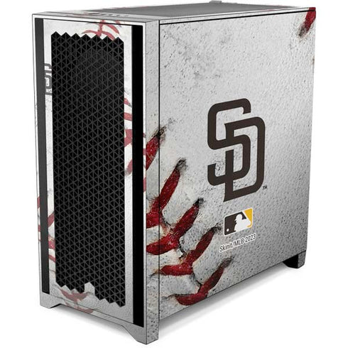MLB San Diego Padres Game Ball Corsair 4000D Tempered Glass Mid-Tower ATX Case Skin
