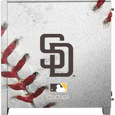 MLB San Diego Padres Game Ball Corsair 4000D Tempered Glass Mid-Tower ATX Case Skin