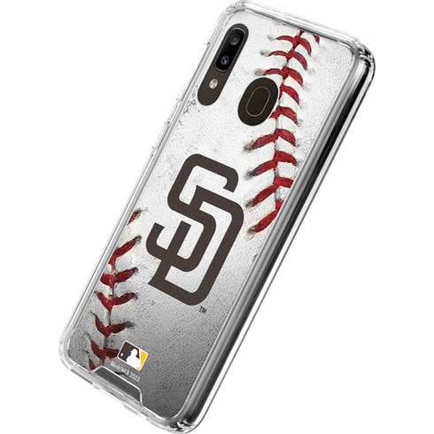 MLB San Diego Padres Game Ball Galaxy A30 Clear Case