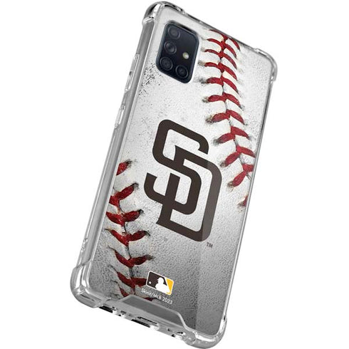 MLB San Diego Padres Game Ball Galaxy A71 5G Clear Case