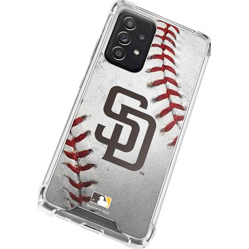 MLB San Diego Padres Game Ball Galaxy A72 5G Clear Case
