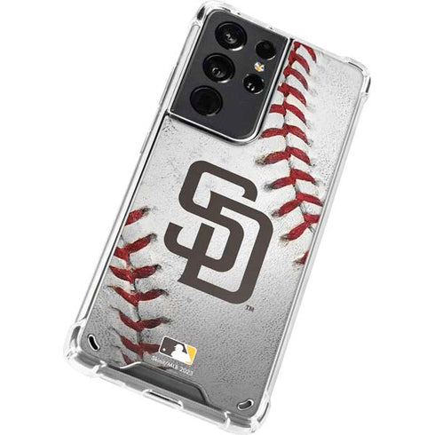 MLB San Diego Padres Game Ball Galaxy S21 Ultra 5G Clear Case