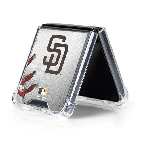 MLB San Diego Padres Game Ball Galaxy Z Flip5 5G Clear Case