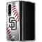 MLB San Diego Padres Game Ball Galaxy Z Fold4 5G Clear Case