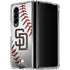 MLB San Diego Padres Game Ball Galaxy Z Fold4 5G Clear Case
