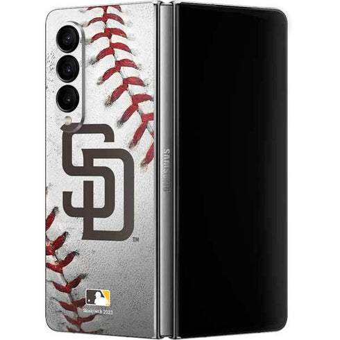 MLB San Diego Padres Game Ball Galaxy Z Fold4 5G Skin