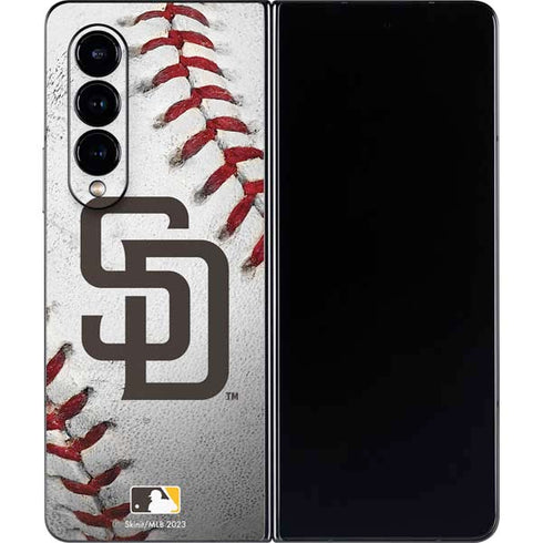 MLB San Diego Padres Game Ball Galaxy Z Fold4 5G Skin