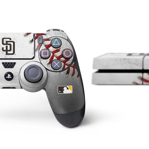 MLB San Diego Padres Game Ball PS4 Console and Controller Bundle Skin