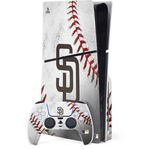 MLB San Diego Padres Game Ball PS5 Slim Disk Bundle Skin