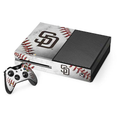 MLB San Diego Padres Game Ball Xbox One Console and Controller Bundle Skin