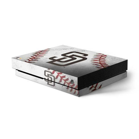 MLB San Diego Padres Game Ball Xbox One X Console Skin