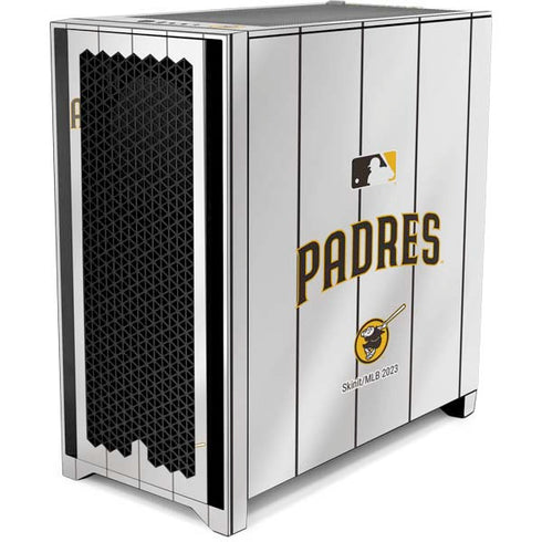 MLB San Diego Padres Home Jersey Corsair 4000D Tempered Glass Mid-Tower ATX Case Skin