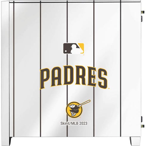 MLB San Diego Padres Home Jersey Corsair 4000D Tempered Glass Mid-Tower ATX Case Skin