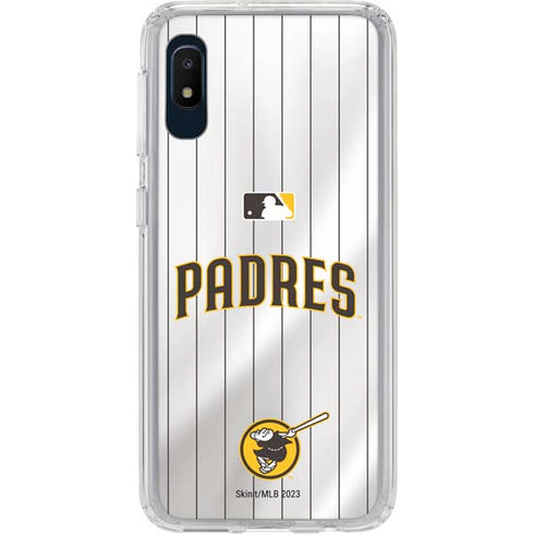 MLB San Diego Padres Home Jersey Galaxy A10e Clear Case