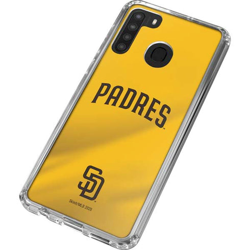 MLB San Diego Padres Home Jersey Galaxy A21 Clear Case
