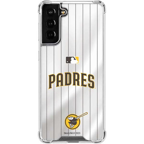 MLB San Diego Padres Home Jersey Galaxy S21 FE Clear Case
