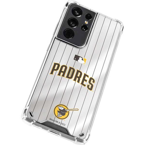 MLB San Diego Padres Home Jersey Galaxy S21 Ultra 5G Clear Case