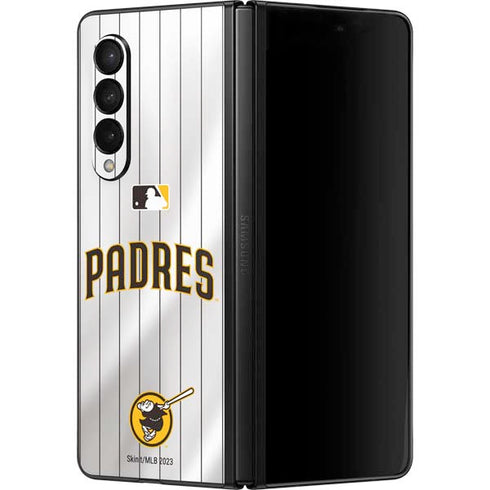 MLB San Diego Padres Home Jersey Galaxy Z Fold3 5G Skin