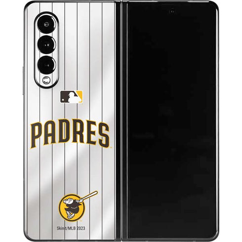 MLB San Diego Padres Home Jersey Galaxy Z Fold3 5G Skin