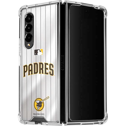 MLB San Diego Padres Home Jersey Galaxy Z Fold4 5G Clear Case