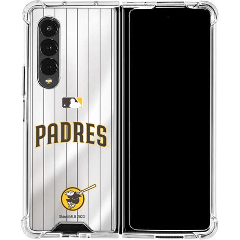 MLB San Diego Padres Home Jersey Galaxy Z Fold4 5G Clear Case