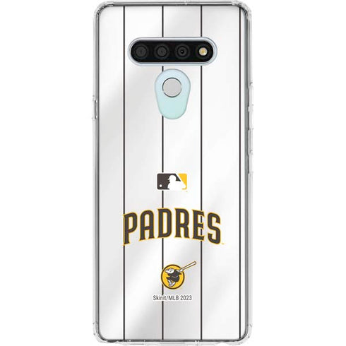 MLB San Diego Padres Home Jersey LG Stylo 6 Clear Case