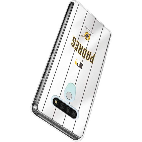 MLB San Diego Padres Home Jersey LG Stylo 6 Clear Case
