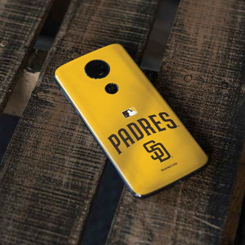 MLB San Diego Padres Home Jersey Moto E5 Plus Skin
