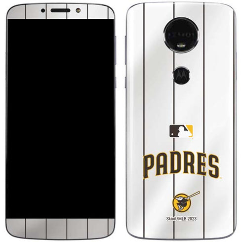 MLB San Diego Padres Home Jersey Moto E5 Plus Skin