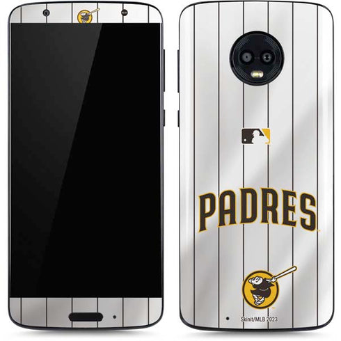 MLB San Diego Padres Home Jersey Moto G6 Skin