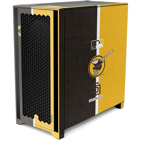 MLB San Diego Padres Split Corsair 4000D Tempered Glass Mid-Tower ATX Case Skin